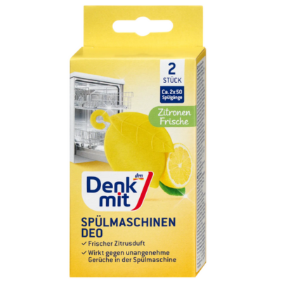Дезодорант для посудомийної машини Zitronen Frische Denkmit 2 шт, Німеччина