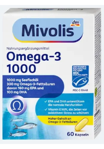 Капсули Mivolis Omega 3, 60 шт., Німеччина