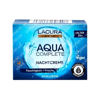 Крем для обличчя Lacura Aqua Complete нічний 50 мл, Німеччина