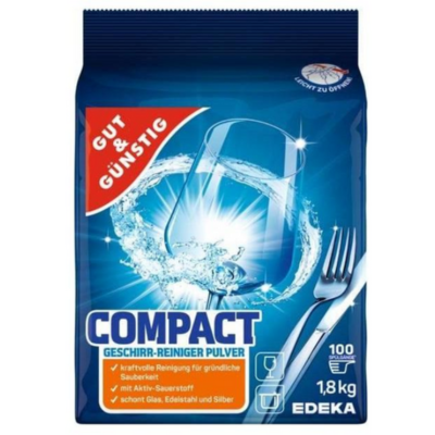Порошок для посудомийних машин Gut und Gunstig Compact 1,8 кг Німеччина