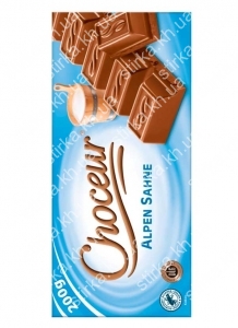 Шоколад Choceur Alpen Sahne 200 г, Німеччина