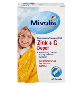 Вітаміни Mivolis Zink, C Depot Kapseln 60 шт., Німеччина