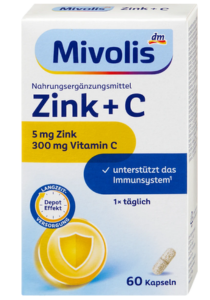 Вітаміни Mivolis Zink, C Depot Kapseln 60 шт., Німеччина