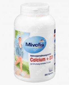 Вітаміни Mivolis Calcium та D3 300 шт., Німеччина